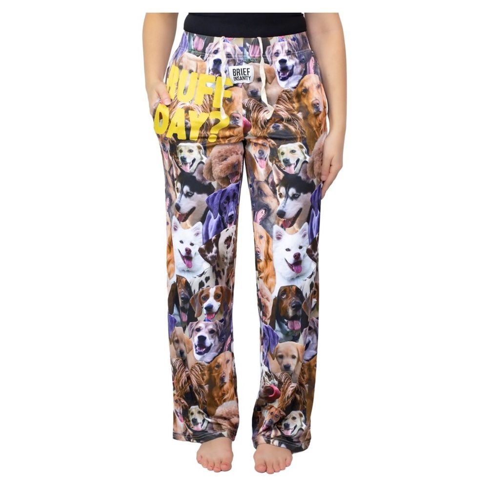 Brief Insanity Dog pants lounge ruff day golden retriever husky lab size medium